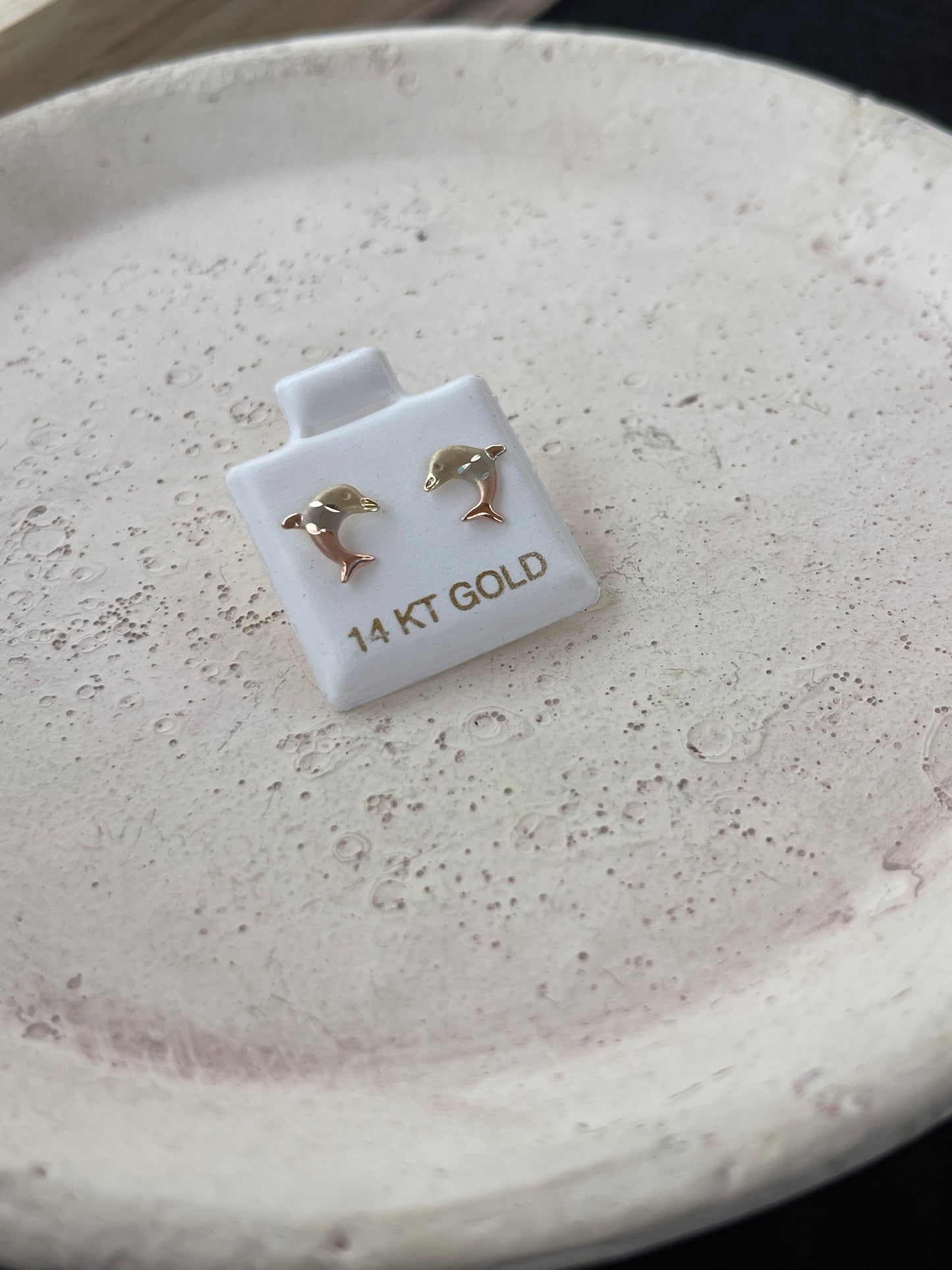 Three Tone Dolphin Earrings