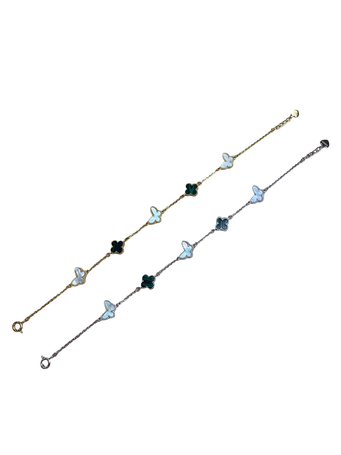 18k Gold Plating Over Silver Butterfly Bracelet