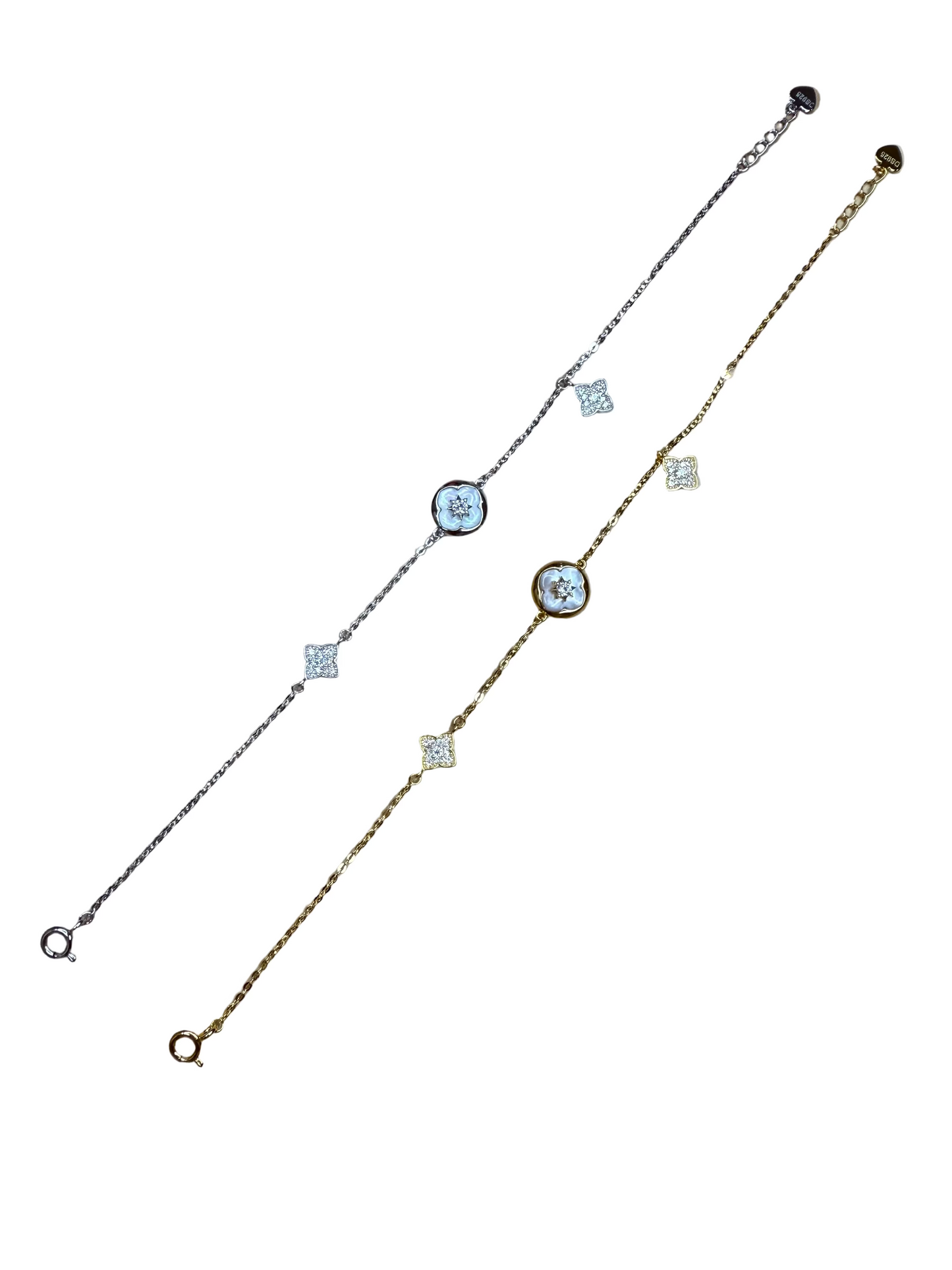 18k Gold Plating Over Silver Butterfly Bracelet