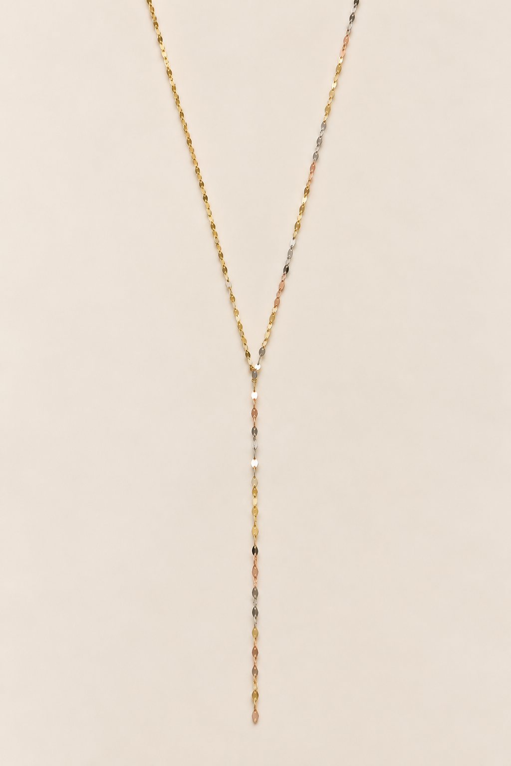 14k Gold Lariat Necklace
