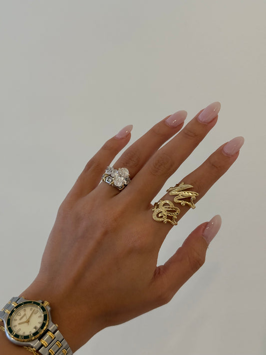 14k Gold Initial Ring