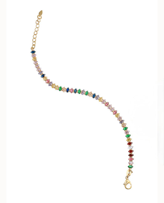 Multicolor tennis bracelet