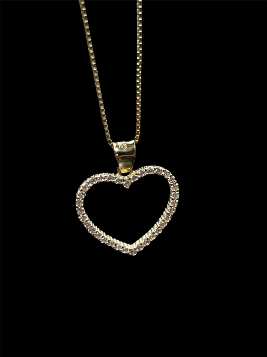 14K Gold Heart & Chain Set