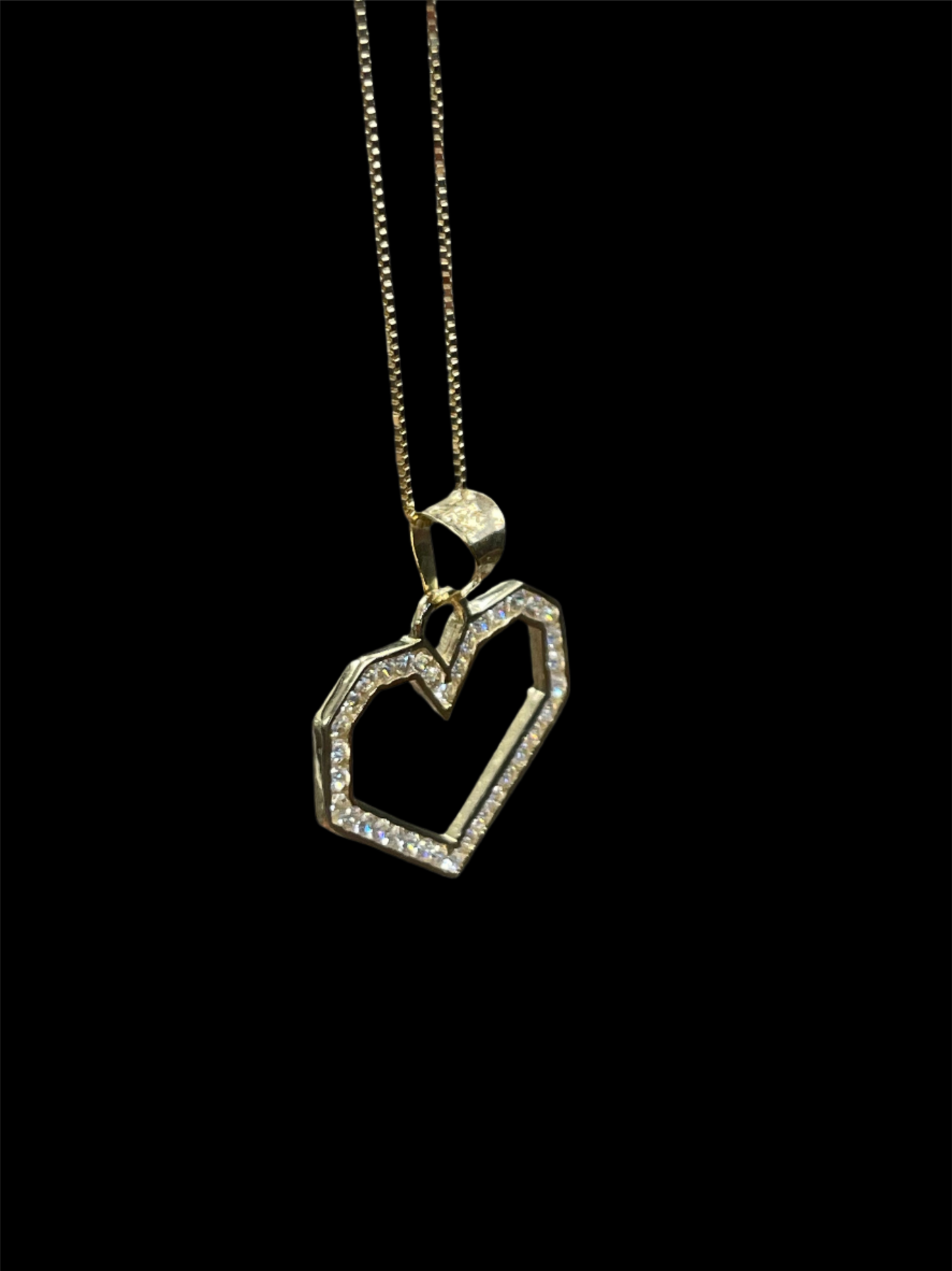 14K Gold Heart & Chain Set