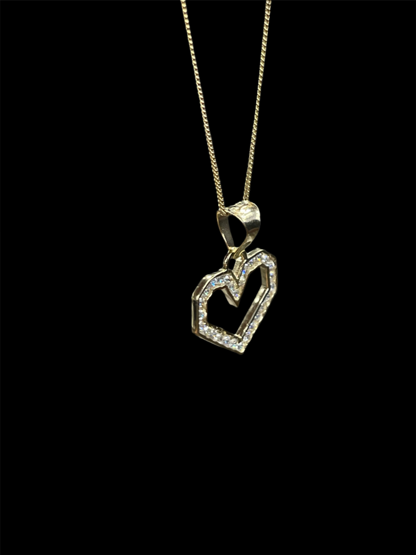 14K Gold Heart & Chain Set