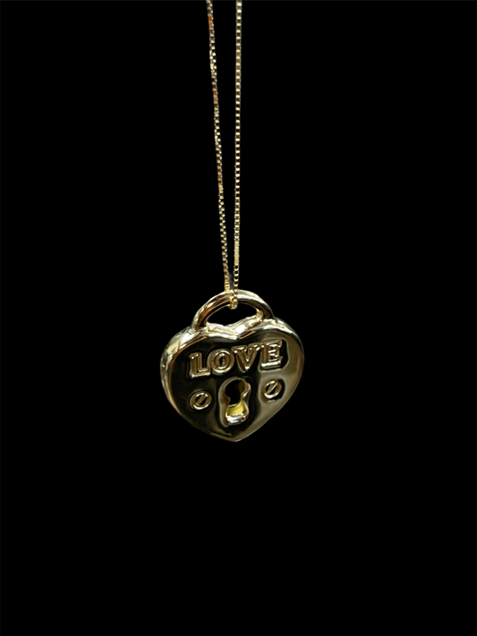 14K Heart-Locket & Chain Set