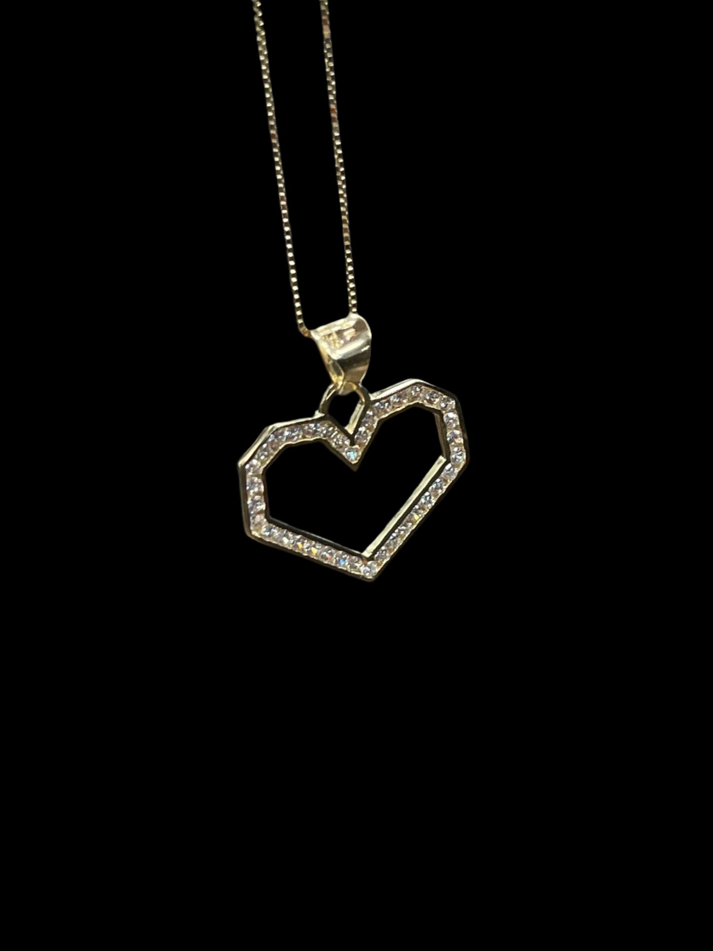 14K Gold Heart & Chain Set