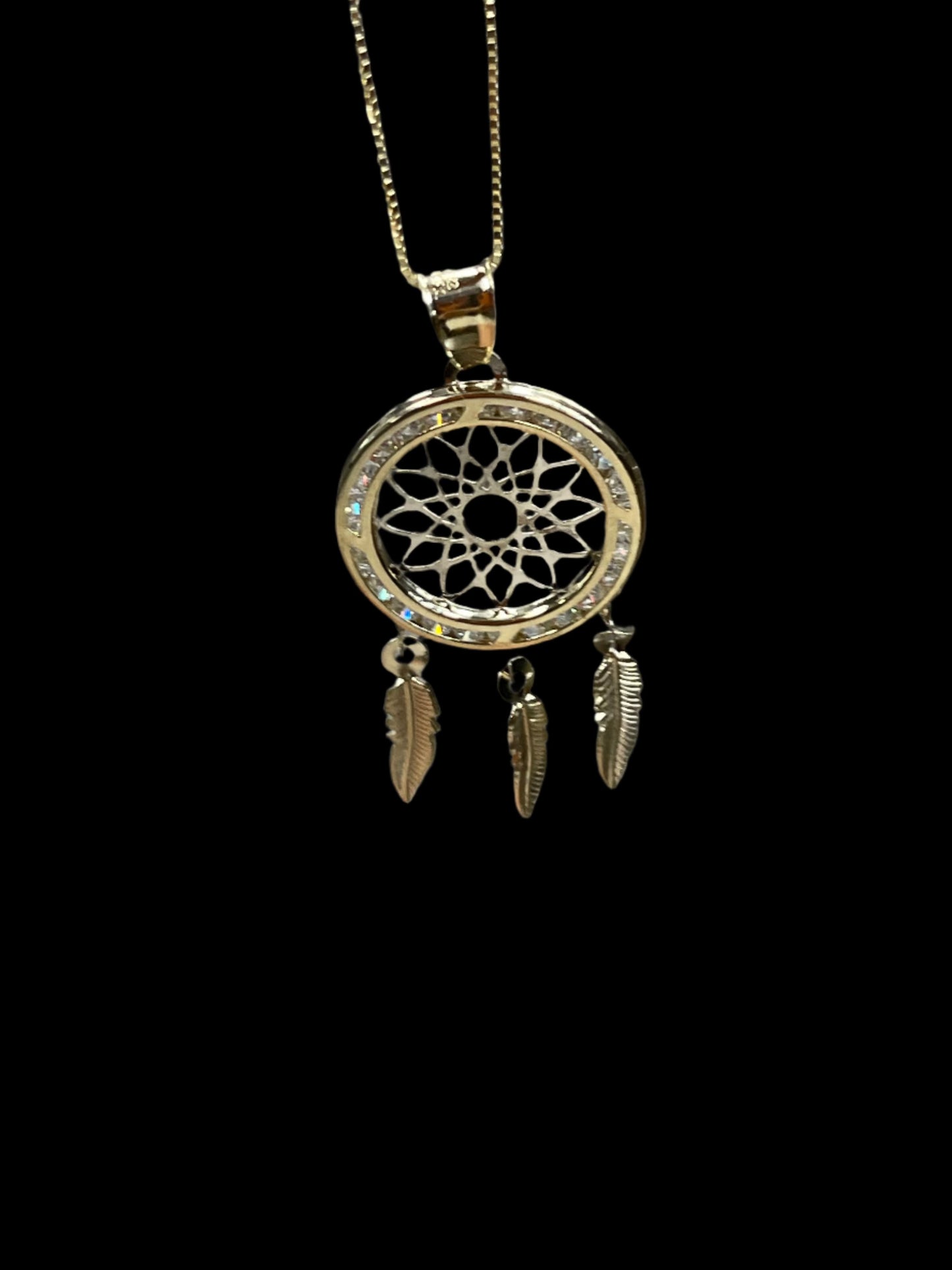 14K Gold Dream-Catcher Pendant & Chain Set