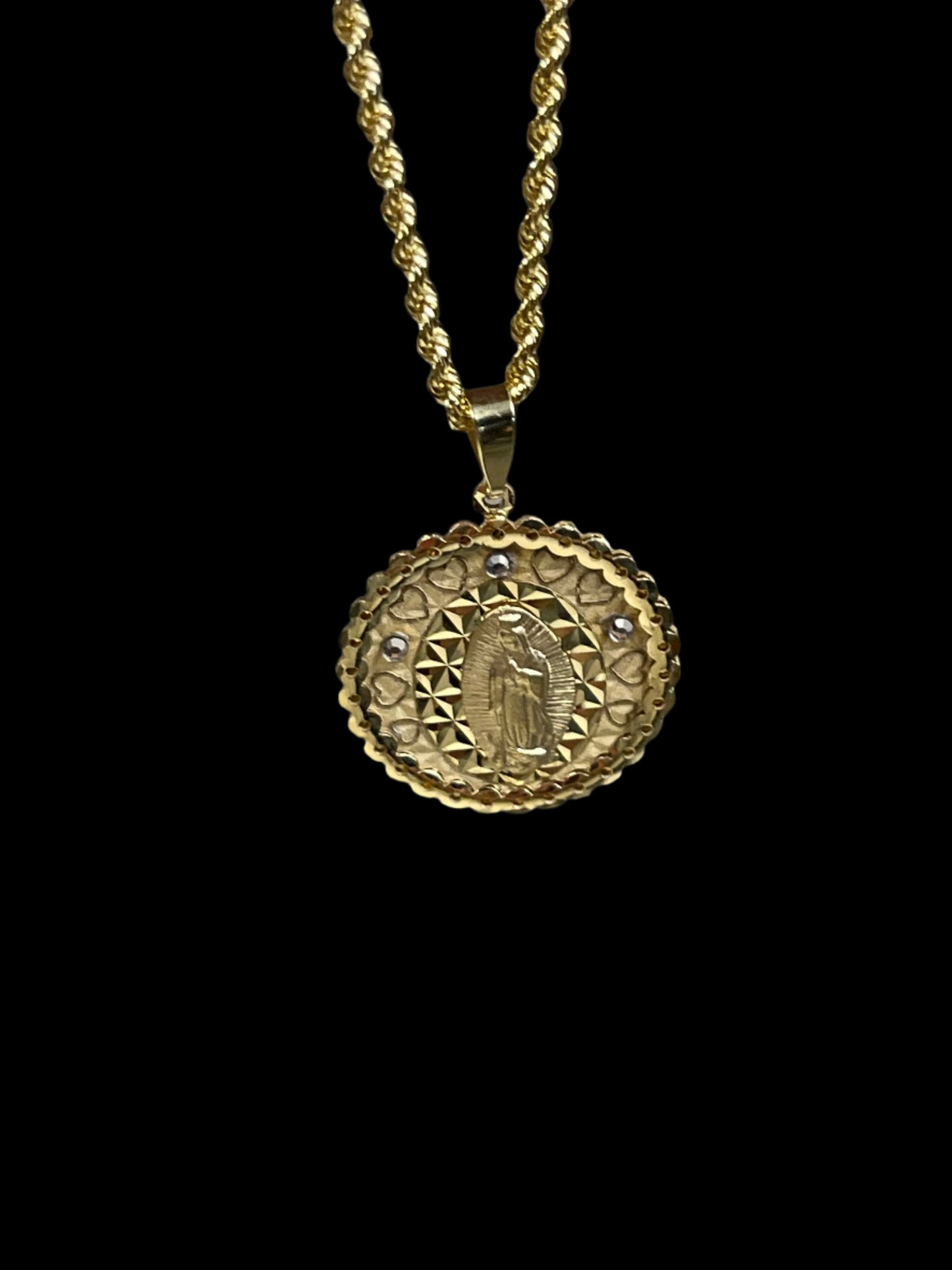 14K Gold Virgin Pendant & Chain Set