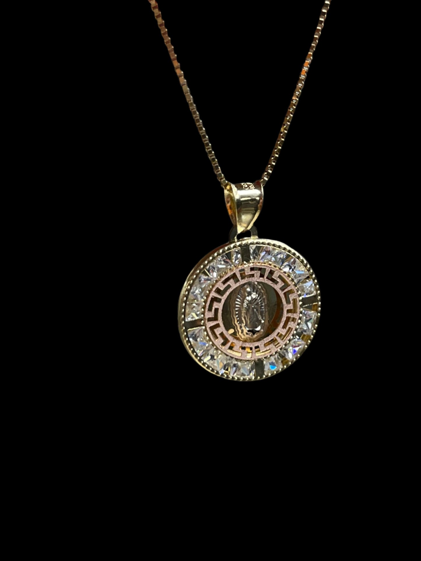 14K Gold Virgin Pendant & Chain Set