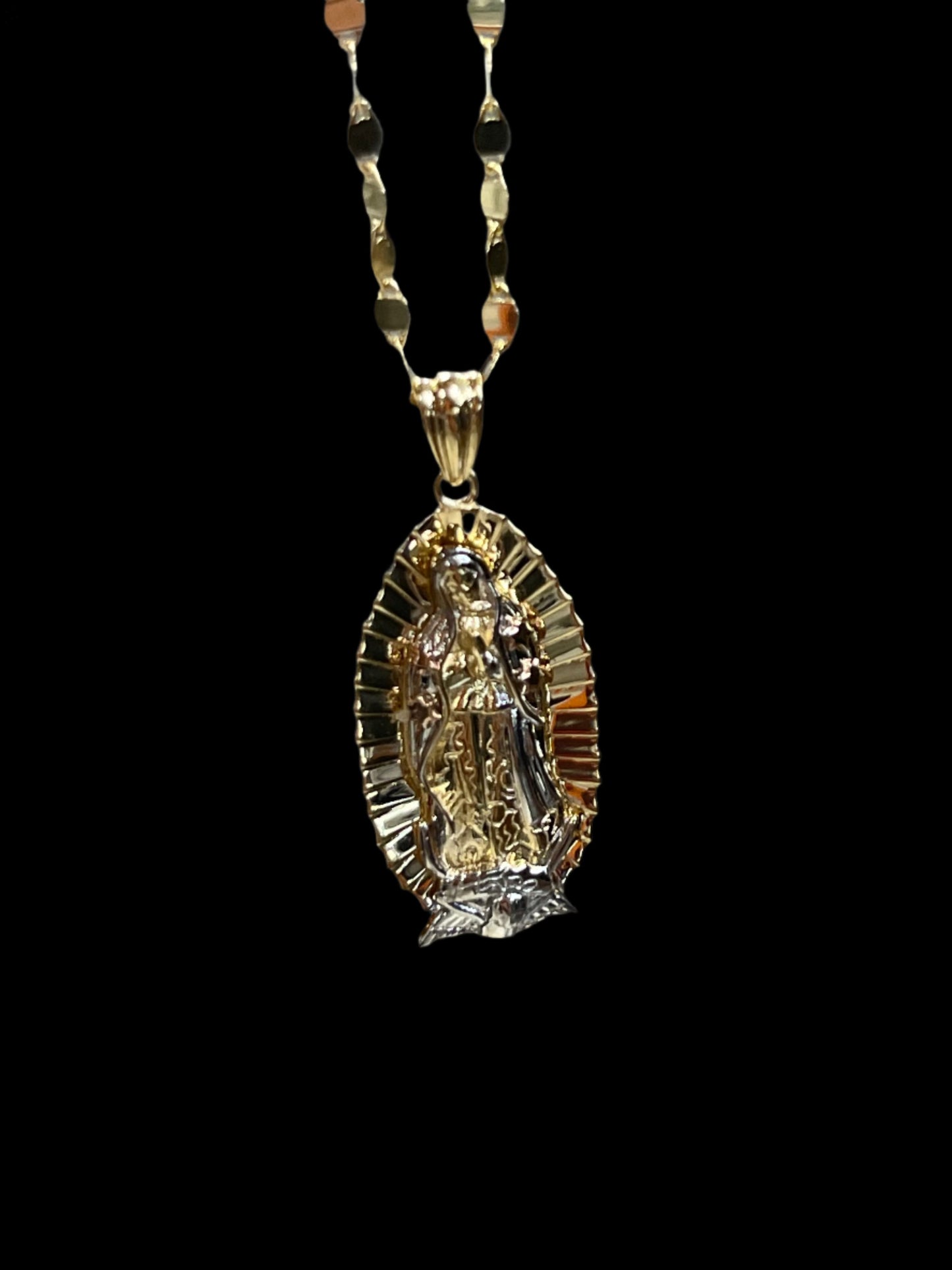 14K Gold Virgin Pendant & Chain Set