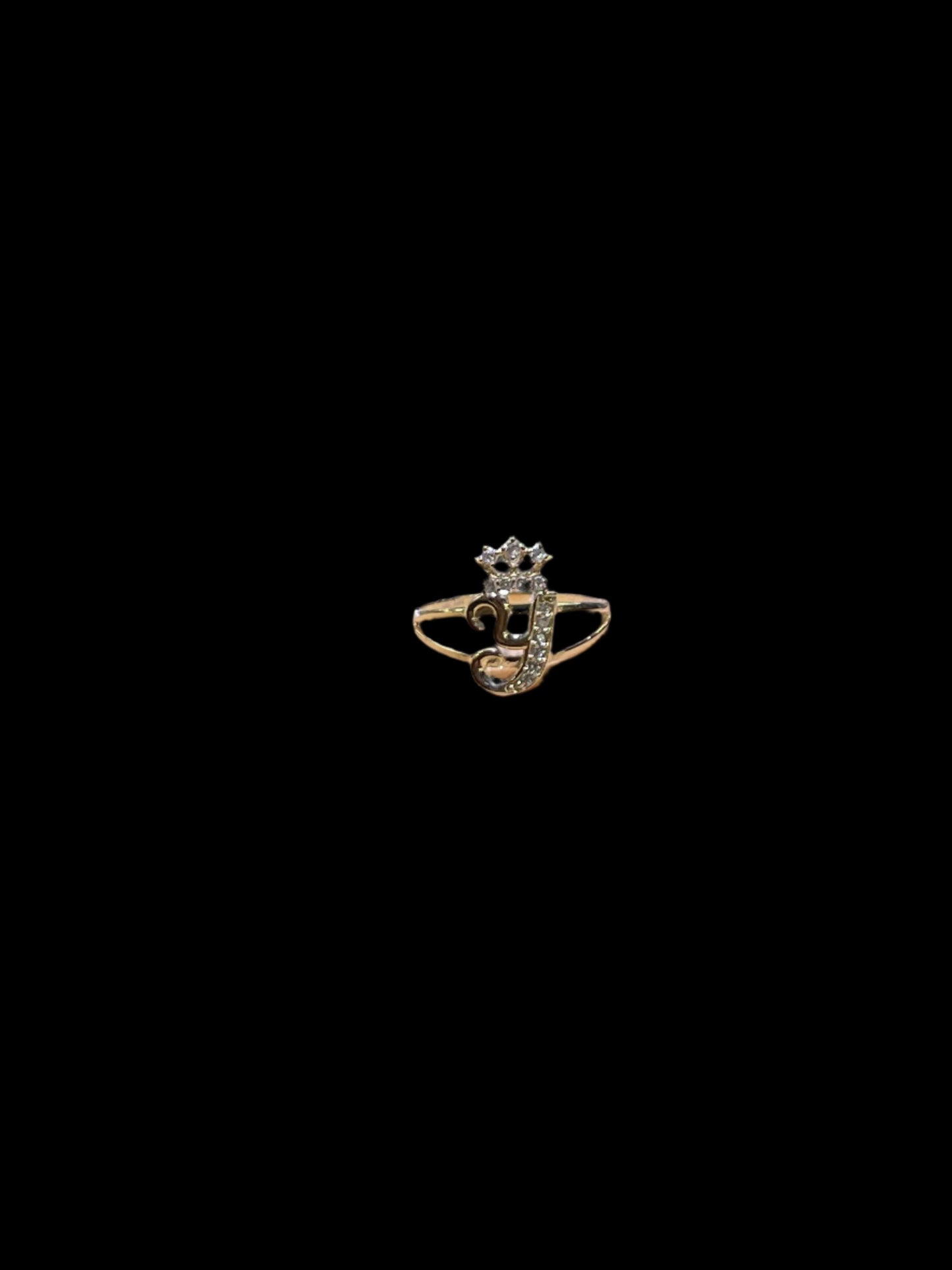 14k Gold Initial Ring