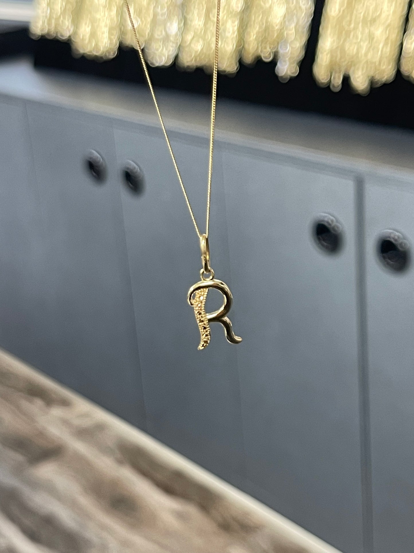 14K "O" Initial Pendant & Chain Set