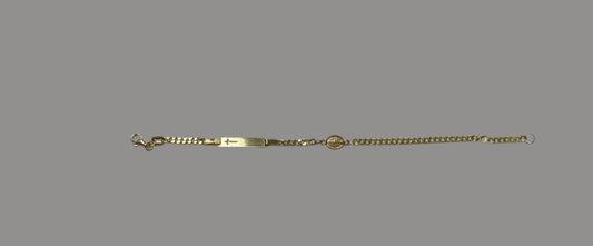 14K Gold Children's Religious ID Bracelet