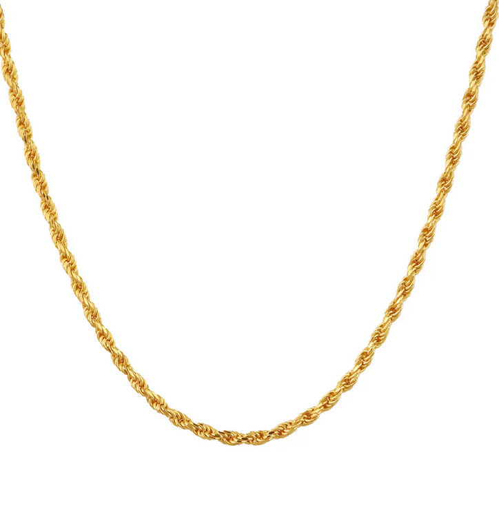 14K 2-Tone Gold "Little Boy" Pendant & Chain Set