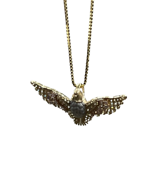 14K Gold Eagle Pendant & Chain Set